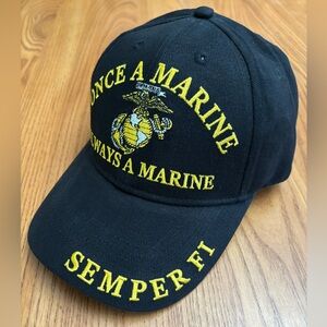 Black 'Once a Marine, Always a Marine' Cap